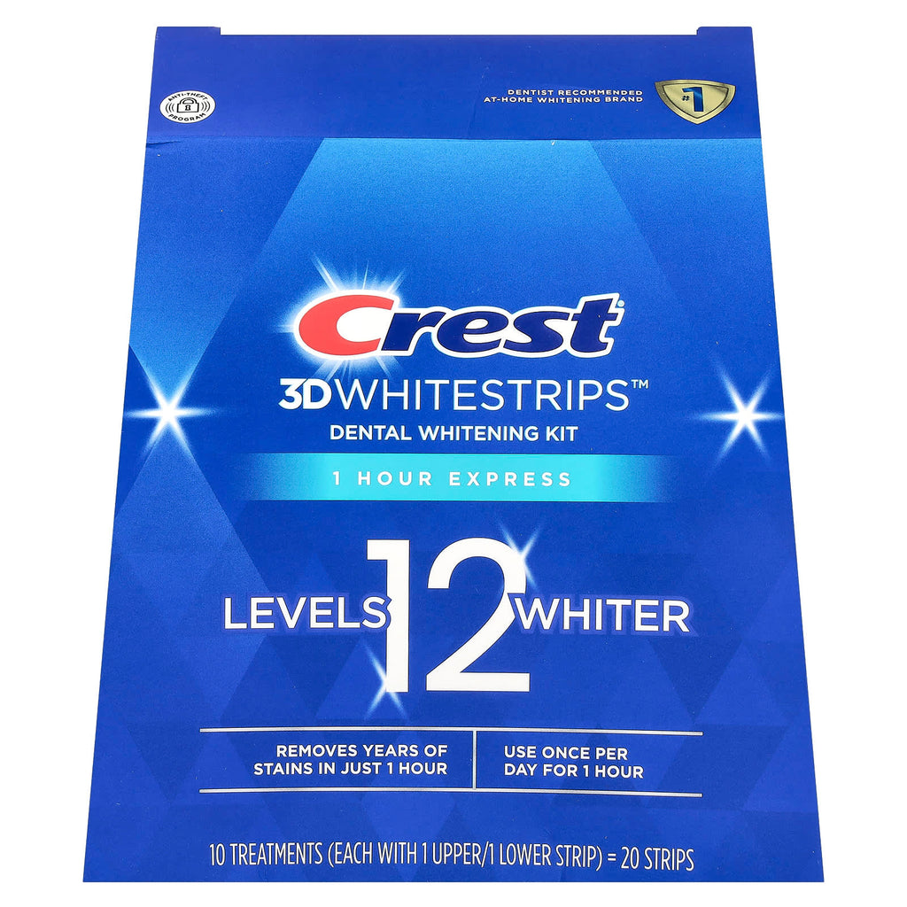 Crest 3D Whitestrips Teeth Whitening Strip Kit (1 Hour Express)