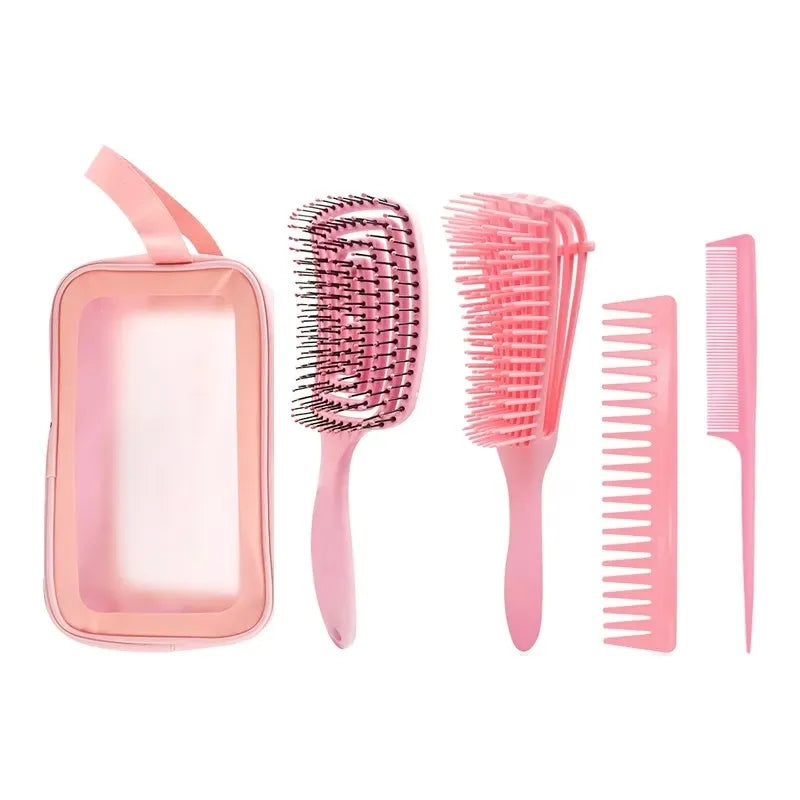 Hair Brushes Set with a Washbag