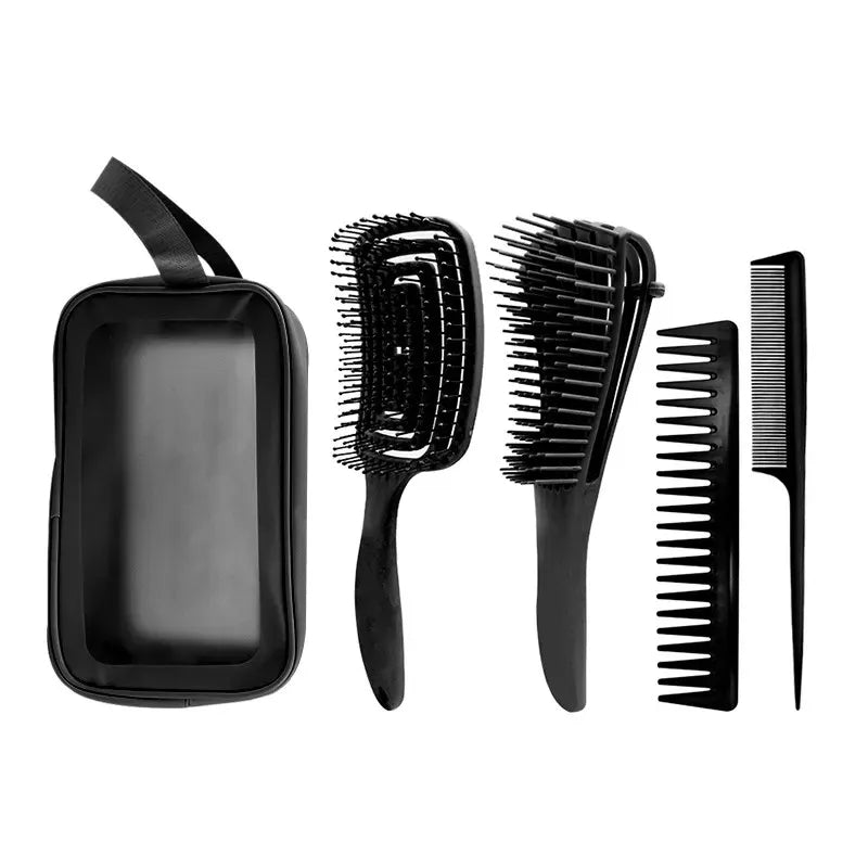 Hair Brushes Set with a Washbag